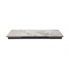 Table extensible en céramique gris brillant L160/240cm - vue de face - UNIK