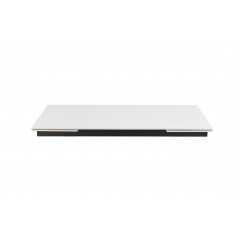 Plateau céramique de table extensible blanc pure L160/240cm - vue de face - UNIK