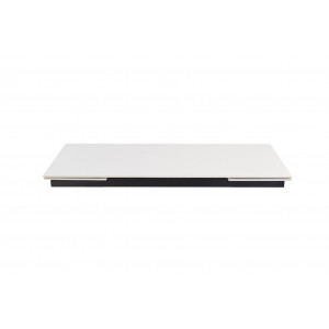 Plateau céramique de table extensible blanc pure L160/240cm - vue de face - UNIK