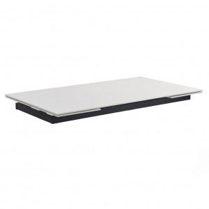 Plateau céramique de table extensible blanc pure L160/240cm - vue de 3/4 - UNIK