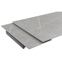 Table de repas avec plateau marbre grey - design épuré - PIEDS N°6