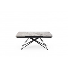 Table de repas avec plateau gris brillant - design épuré - PIEDS N°6