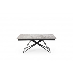 Table de repas avec plateau gris brillant - design épuré - PIEDS N°6