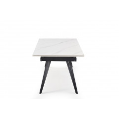 Table de repas avec plateau marbre blanc - 4 pieds - PIEDS N°4