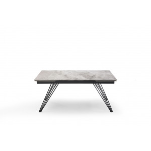 Table de repas avec plateau gris brillant - 4 pieds - PIEDS N°4