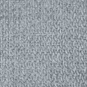 Canapé d'angle gauche en tissu chiné gris avec piètements fins en métal chromé - zoom tissu - FANNY