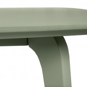 Table de repas carrée en bois vert avec piètement en bois d'hévéa massif - zoom - SUZIE 286