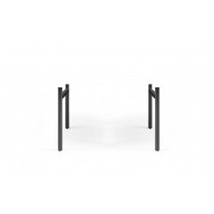 Pied de table de repas n°9 en métal noir - 4 pieds minimalistes - vue de face - UNIK