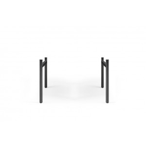 Pied de table de repas n°9 en métal noir - 4 pieds minimalistes - vue de face - UNIK