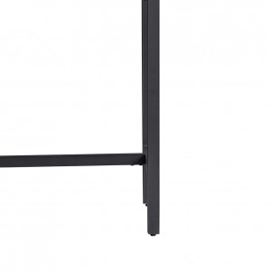 Table de repas en bois de pin recyclé L180cm avec piètement en métal noir - zoom piètement - INDUS