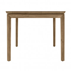 Table de repas extensible L180cm en bois d'acacia - vue de côté - AMALFI