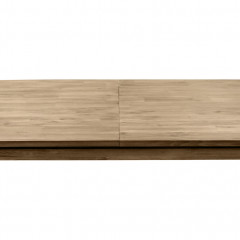 Table de repas extensible L180cm en bois d'acacia - zoom rallonge - AMALFI