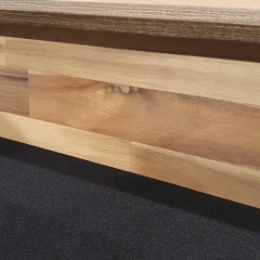 Table basse avec rangements en bois d'acacia - zoom - AMALFI