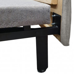 Canapé d'angle droit convertible en tissu - coloris gris - zoom pied - KENT