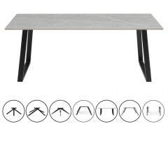 Table basse en céramique finition marbre grey - UNIK
