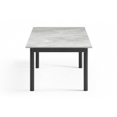 Table basse en céramique 120x60cm gris brillant - UNIK
