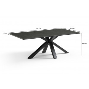 Table basse en céramique 120x60cm vintage grey - UNIK