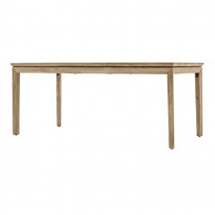 Table de repas extensible L180cm en bois d'acacia - vue de face - AMALFI
