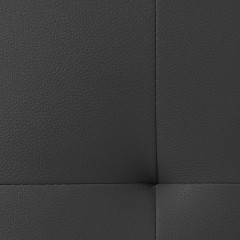 Lit double simili capitonné - coloris noir - zoom - 160 x 200 - BIANCA