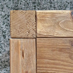 Table de repas rectangulaire en bois massif de pin recyclé - zoom - ORIGIN