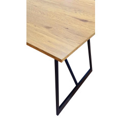 Table de repas en bois & métal L160cm - zoom piètement - STRIPE