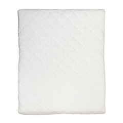 Couvre-lit en polyester 180x230cm - coloris blanc - vue de face - THYM