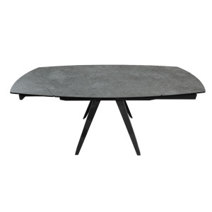 Table en céramique rallonges rotatives 120/180 cm - vue rallonges ouvertes - BRERA