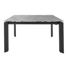Table extensible en céramique 140/200 cm - coloris gris - vue de face - SOHO