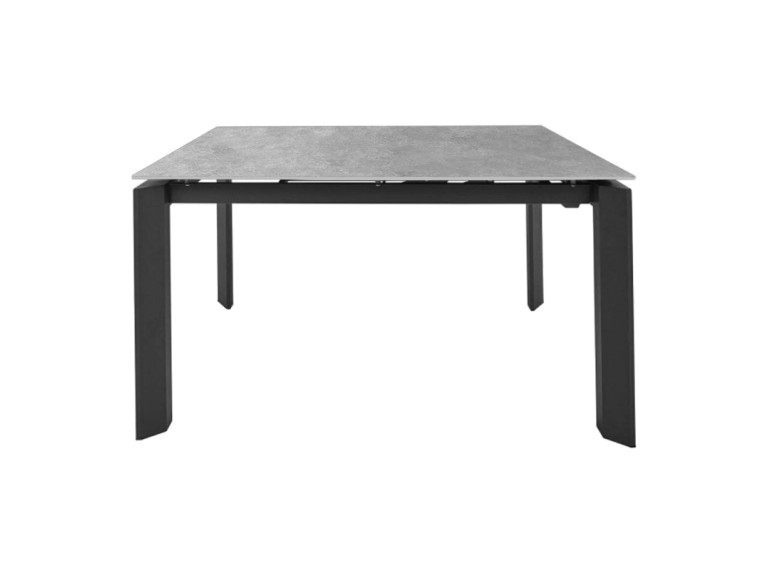 Table extensible en céramique 140/200 cm - coloris gris - vue de face - SOHO