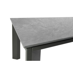 Table extensible en céramique 140/200 cm - coloris gris - zoom coin - SOHO