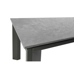 Table extensible en céramique 140/200 cm - coloris gris - zoom coin - SOHO