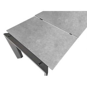 Table extensible en céramique 140/200 cm - coloris gris - vue de dessus - SOHO