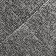 Canapé d'angle gauche tissu velours gris L 284 cm avec piètement métal noir + 11 coussins - zoom sur le tissu - TESORO