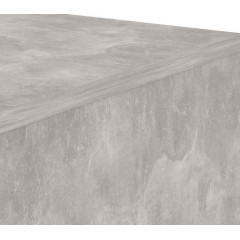 Table de chevet 2 tiroirs rangement chambre - coloris gris - zoom angle - SOFT