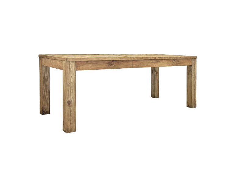 Table extensible en bois de pin recyclé 224/264/304cm - vue de face - ORIGIN 2