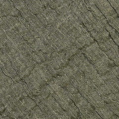 Plaid vert 43 x 185 cm en lin avec franges - zoom tissu effet froissé - JUSTIN 989