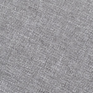 Pack Lit + Matelas + Sommier en tissu gris clair 140x190cm - zoom sur le tissu du lit - SEATLE