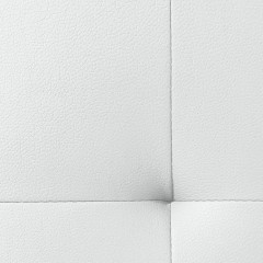 Pack Lit + Matelas + Sommier en simili blanc 160X200 cm - zoom sur la matière du simili blanc en pu - BIANCA
