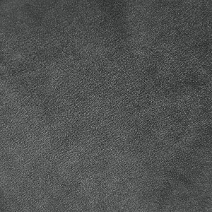 Canapé 2 places velours design avec pieds métal noir et assise capitonnée gris - zoom matière velours - NEPTUNE