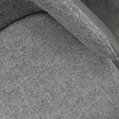 Chaise rotatives 180° avec accoudoirs en tissu et simili - coloris gris - zoom assise - PIPPA