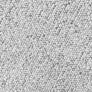 Canapé 3 places tissu chiné gris clair, pieds métal noir et têtières inclinables - zoom tissu chiné -  PANAMA