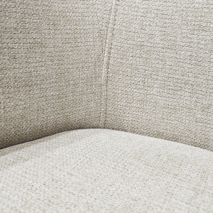 Chaise rotatives 180° avec accoudoirs en tissu et simili - coloris beige - zoom dossier - PIPPA