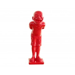 Statue petit homme rouge en résine - MARCEL