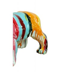 Sculpture chien bulldog multicolore - PILO