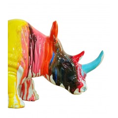 Statue Rhinocéros en résine L58 cm - design pop - RHINO PEPS