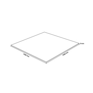 Table basse carrée en bois de teck et plateau en verre trempé 100x100 - dimensions du plateau en verre - SATAI