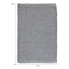 Tapis de salle de bain rectangulaire 40 x 60 cm en coton - coloris gris - WILLOW