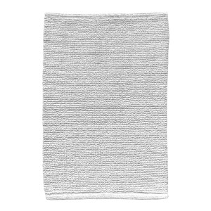 Tapis de salle de bain rectangulaire 40 x 60 cm en coton - gris clair - WILLOW
