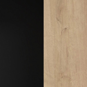 Armoire dressing bois effet chêne 3 portes coulissantes 1 miroir- MIAMI - zoom matière