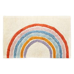 Tapis enfant rectangulaire avec arc-en-ciel multicolore 90 x 150 cm - ARCA - vue horizontale